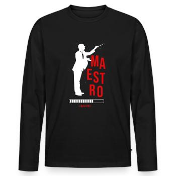 Maestro Laden Dirigent Orchester Musik Geschenk - Männer Premium Bio Langarmshirt - Schwarz - Vorne - Nico (187cm)