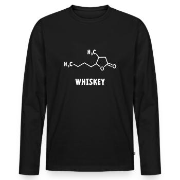 Whisky - T-shirt manches longues Premium bio Homme - noir - Devant - Nico (187cm)