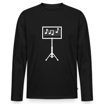 Note Stand Chor Chor musikdirigent Chor Chor - Männer Premium Bio Langarmshirt - Schwarz - Vorne - Nico (187cm)