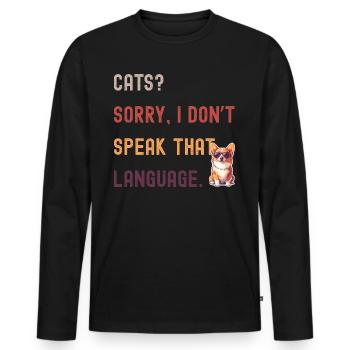 Funny Dog Design Doglover - Men's Premium Organic Long Sleeve Shirt - black - Front - Nico (187cm)