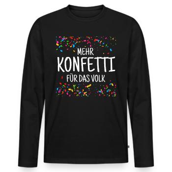 Carnival Carnival Confetti Saying - Men's Premium Organic Long Sleeve Shirt - black - Front - Nico (187cm)