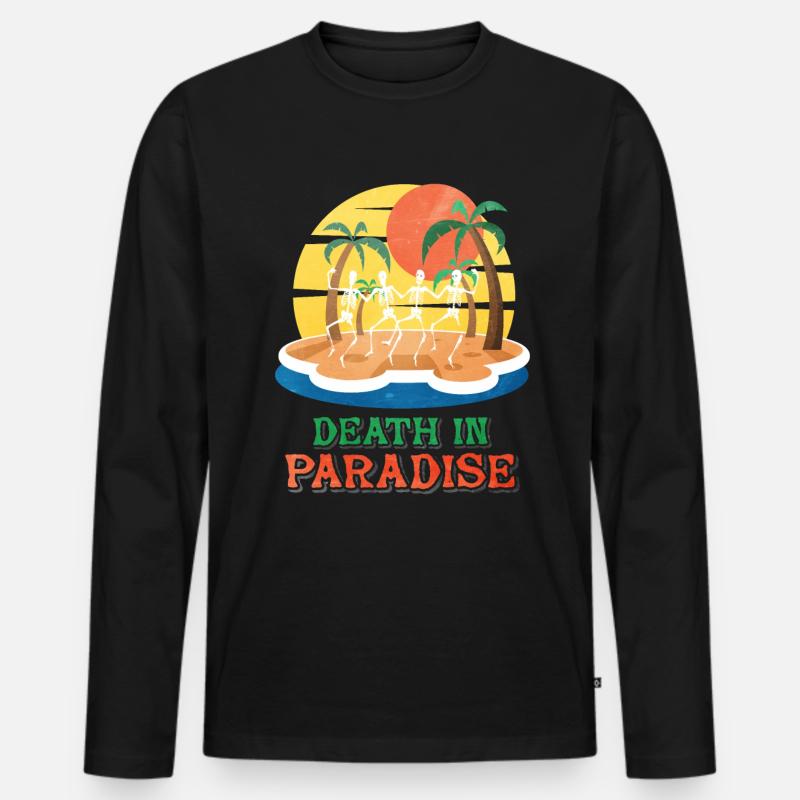 geschenk motiv death in paradise - Männer Premium Bio Langarmshirt - Schwarz