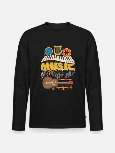 Gift musical musical instruments - Men's Premium Organic Long Sleeve Shirt - black