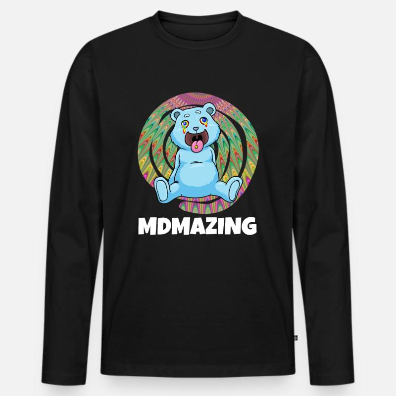 MDMA - Männer Premium Bio Langarmshirt - Schwarz