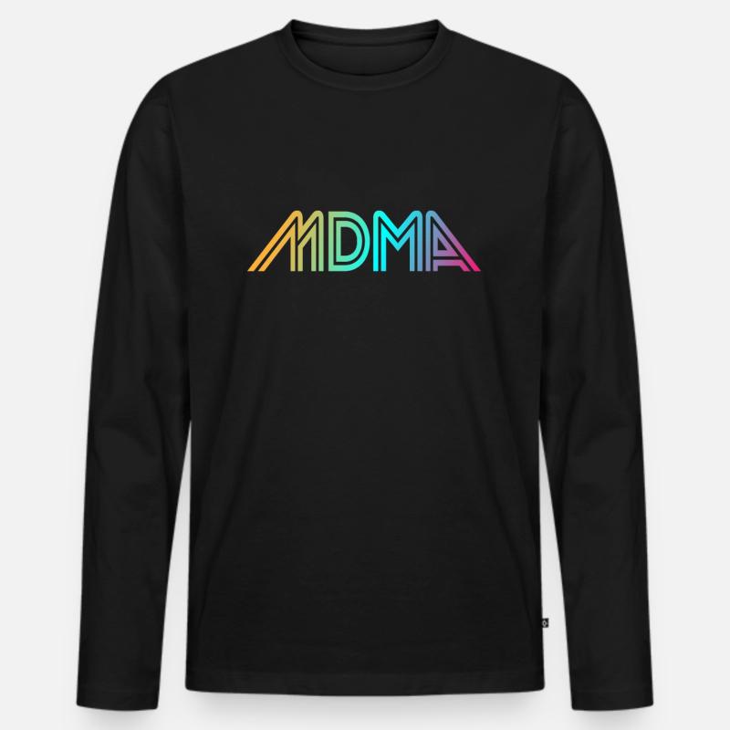MDMA - Männer Premium Bio Langarmshirt - Schwarz