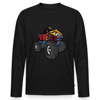 Monster truck - Men's Premium Organic Long Sleeve Shirt - black - Front - Nico (187cm)