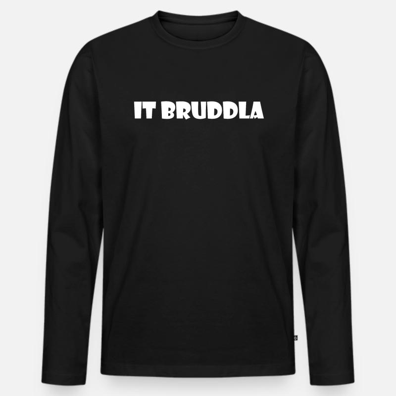 It bruddla - Männer Premium Bio Langarmshirt - Schwarz