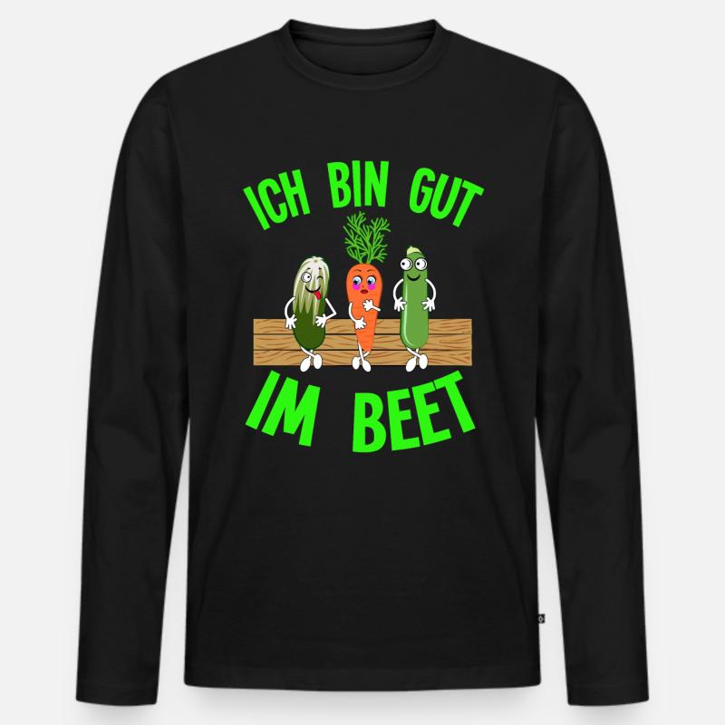 Landschaftsgärtner Gärtnern Gartenarbeit Statement - Männer Premium Bio Langarmshirt - Schwarz