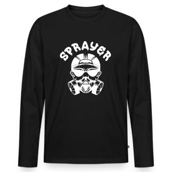Sprayer Artist - Painter - Body Painter - Men's Premium Organic Long Sleeve Shirt - black - Front - Nico (187cm)