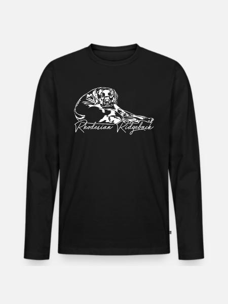 RHODESIAN RIDGEBACK Wilsigns Löwenhund Hunderasse - Männer Premium Bio Langarmshirt - Schwarz