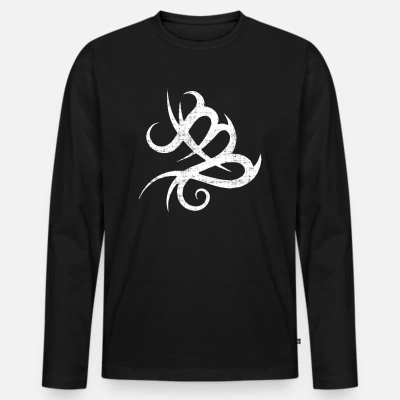 Sternzeichen Jungfrau - Männer Premium Bio Langarmshirt - Schwarz