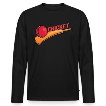 Cricket cricket bat cricket cricket match - Men's Premium Organic Long Sleeve Shirt - black - Front - Nico (187cm)