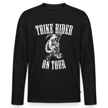 Trike Rider on Tour - Männer Premium Bio Langarmshirt - Schwarz - Vorne - Nico (187cm)