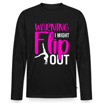 Gymnastik Sport Turnen Bodenturnen Turner Geschenk - Männer Premium Bio Langarmshirt - Schwarz - Vorne - Nico (187cm)