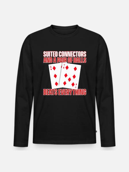 Poker Poker Player Texas Holdem - Men's Premium Organic Long Sleeve Shirt - black