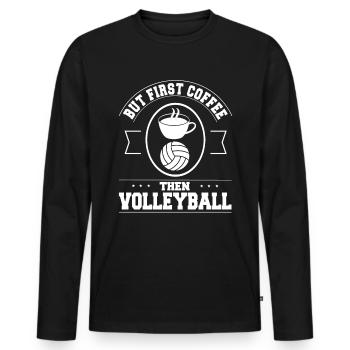 Volleyball Beach Volleyball - Men's Premium Organic Long Sleeve Shirt - black - Front - Nico (187cm)
