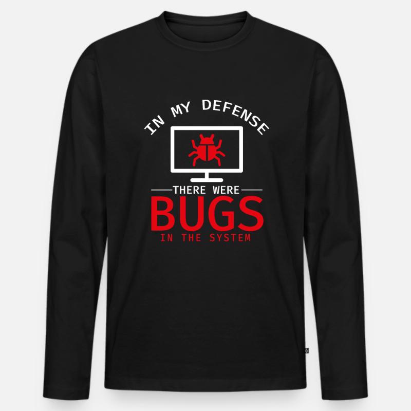 Programmer Coder Software Developer - Men's Premium Organic Long Sleeve Shirt - black