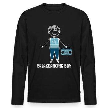 Breakdance Breakdancer Breakdancing - Männer Premium Bio Langarmshirt - Schwarz - Vorne - Nico (187cm)