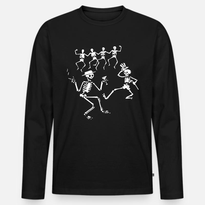 dancemacabre - Männer Premium Bio Langarmshirt - Schwarz