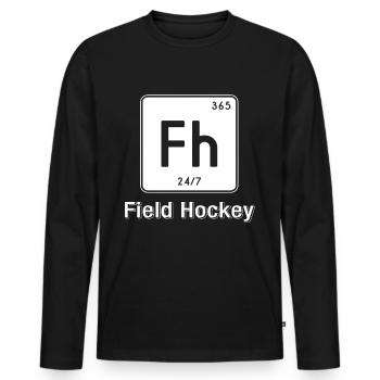 Hockey sur gazon Chandail de hockey en salle - T-shirt manches longues Premium bio Homme - noir - Devant - Nico (187cm)