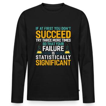 Chemistry - Men's Premium Organic Long Sleeve Shirt - black - Front - Nico (187cm)