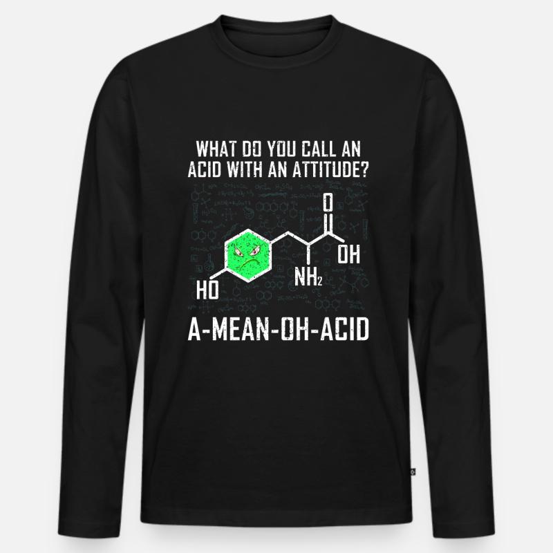 Chemie - Männer Premium Bio Langarmshirt - Schwarz
