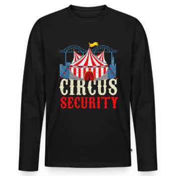 Cirque - T-shirt manches longues Premium bio Homme - noir - Devant - Nico (187cm)