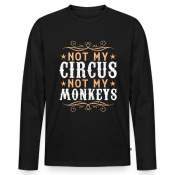 Cirque - T-shirt manches longues Premium bio Homme - noir - Devant - Nico (187cm)