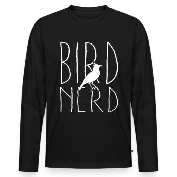 Vogel Ornithologie Vogelbeobachter Geschenk - Männer Premium Bio Langarmshirt - Schwarz - Vorne - Nico (187cm)