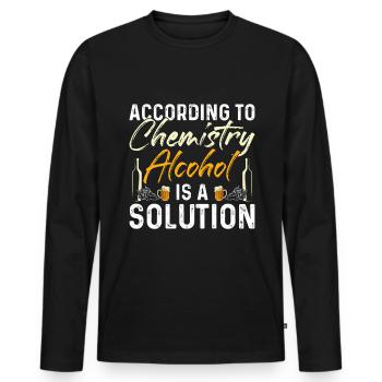 Chemistry - Men's Premium Organic Long Sleeve Shirt - black - Front - Nico (187cm)