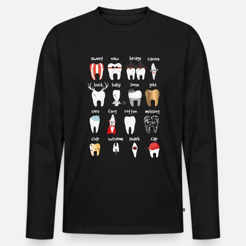 Zahnarzt - Männer Premium Bio Langarmshirt - Schwarz