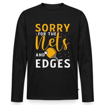 Ping Pong Table Tennis - Men's Premium Organic Long Sleeve Shirt - black - Front - Nico (187cm)