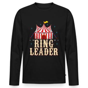 Cirque - T-shirt manches longues Premium bio Homme - noir - Devant - Nico (187cm)