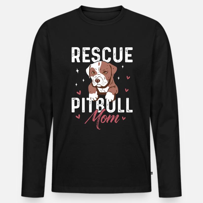 Pitbull - Männer Premium Bio Langarmshirt - Schwarz