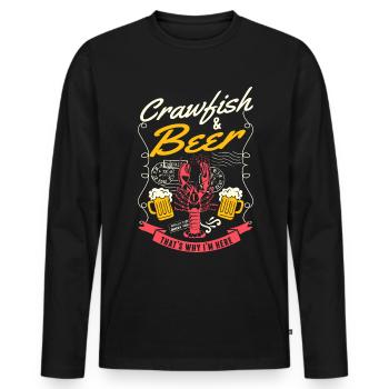 Flusskrebse und Bier Lustiger Flusskrebs - Männer Premium Bio Langarmshirt - Schwarz - Vorne - Nico (187cm)