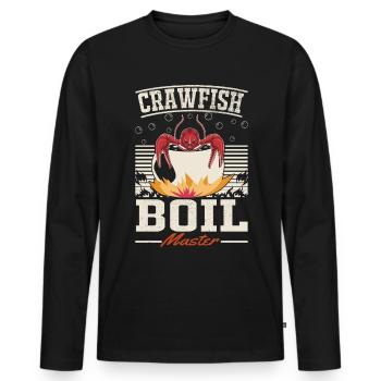 Crabs cook master crayfish eaters - Men's Premium Organic Long Sleeve Shirt - black - Front - Nico (187cm)