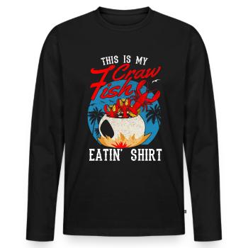 Saison des écrevisses Cuisson Aliments pour écrevisses - T-shirt manches longues Premium bio Homme - noir - Devant - Nico (187cm)