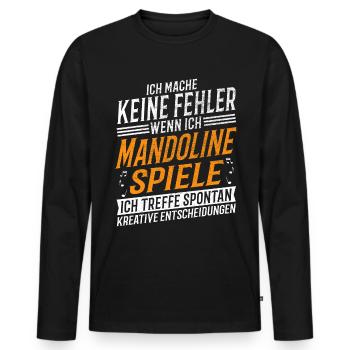 Mandoline Musiker Kreativer Mandolinenspieler - Männer Premium Bio Langarmshirt - Schwarz - Vorne - Nico (187cm)