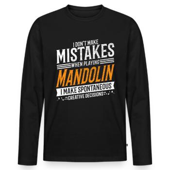 Mandoline Musikliebhaber Mandolinenspieler - Männer Premium Bio Langarmshirt - Schwarz - Vorne - Nico (187cm)