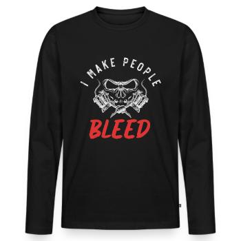 Tattooer Funny Tattoo Artist Tattooist Tattoo - Männer Premium Bio Langarmshirt - Schwarz - Vorne - Nico (187cm)