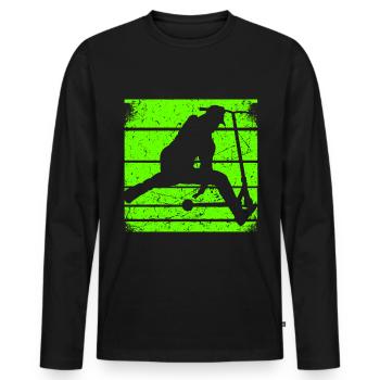 Stunt Scooter Jungen Stuntscooter Kinder Roller - Männer Premium Bio Langarmshirt - Schwarz - Vorne - Nico (187cm)