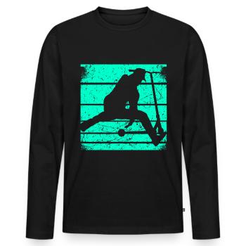 Stunt Scooter pour enfants Stunt Scooter Scooter - T-shirt manches longues Premium bio Homme - noir - Devant - Nico (187cm)
