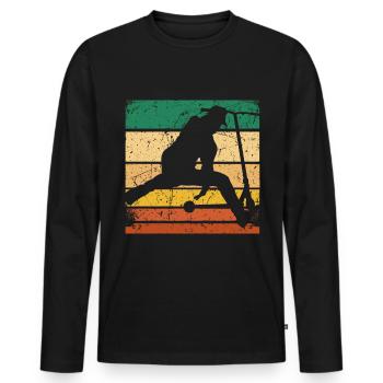 Stuntscooter Trick Scooter Kickscooter Pedal Scooter - T-shirt manches longues Premium bio Homme - noir - Devant - Nico (187cm)