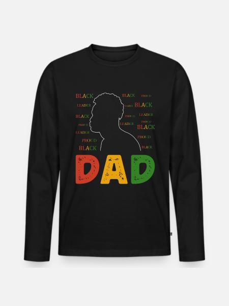 Black father Pride African father - Men's Premium Organic Long Sleeve Shirt - black