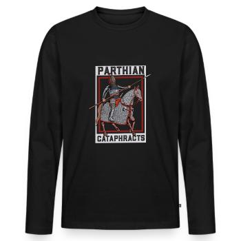 Lancer - Parthian Cataphract - Rider - Men's Premium Organic Long Sleeve Shirt - black - Front - Nico (187cm)
