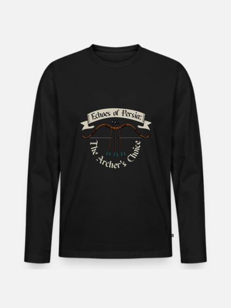 Archer - Persian bow - Men's Premium Organic Long Sleeve Shirt - black