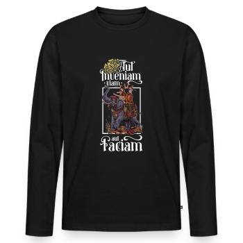 Hannibal - Aut inveniam viam aut faciam - Men's Premium Organic Long Sleeve Shirt - black - Front - Nico (187cm)