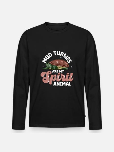 My Spirit Animal - Turtle - Men's Premium Organic Long Sleeve Shirt - black