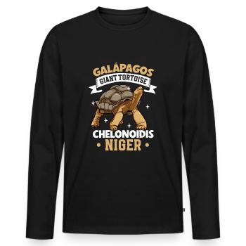 Galapagos-Riesenschildkröte - Männer Premium Bio Langarmshirt - Schwarz - Vorne - Nico (187cm)