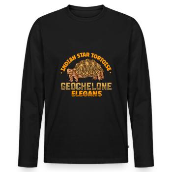 Écaille étoilée - T-shirt manches longues Premium bio Homme - noir - Devant - Nico (187cm)